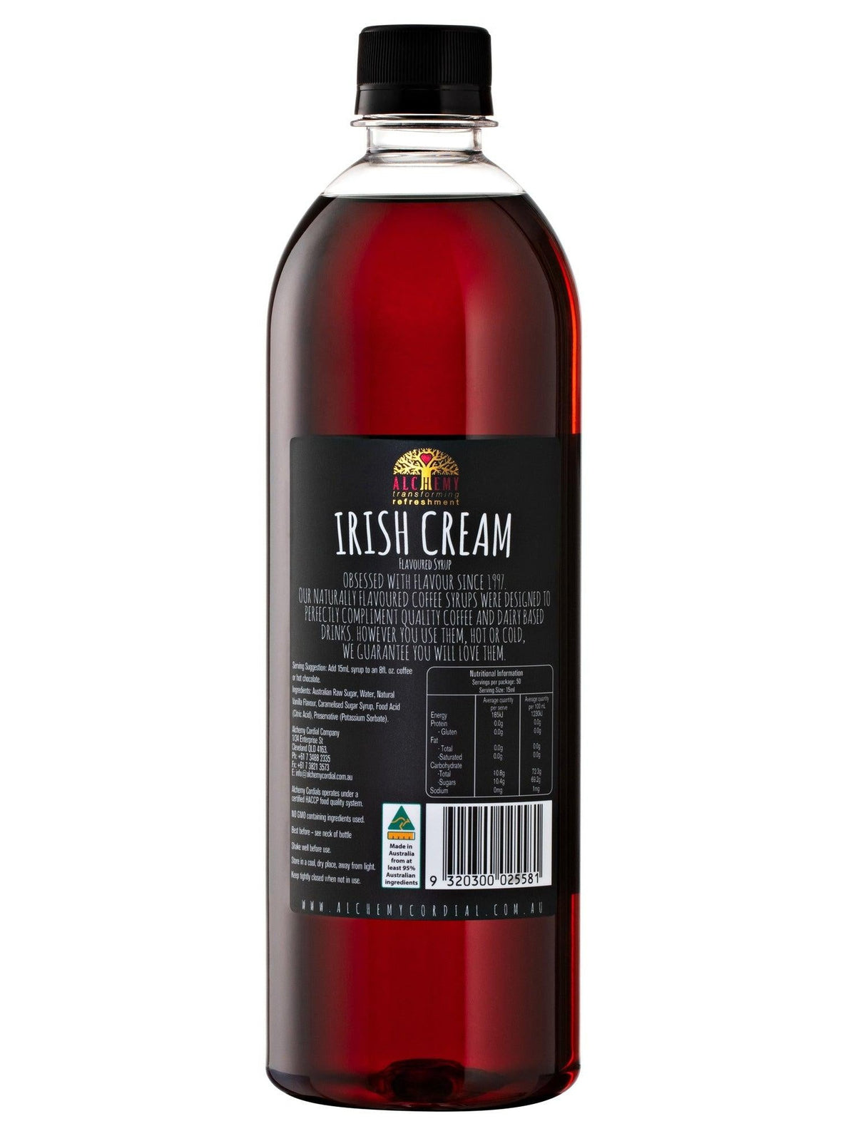 Irish Cream Coffee Syrup 750ml
