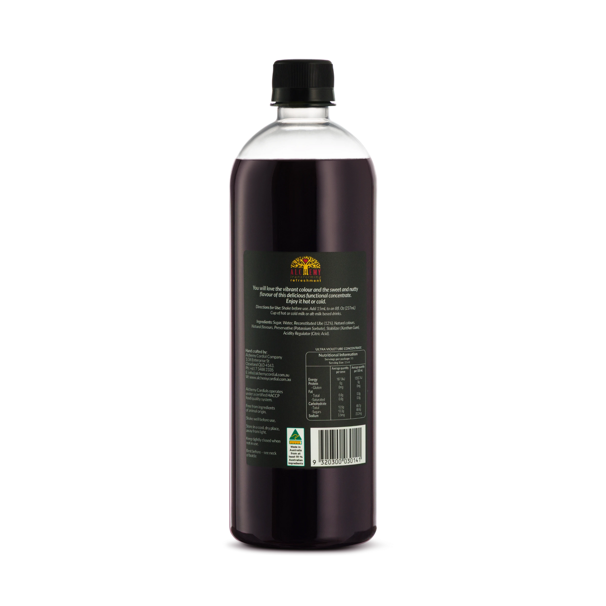 Ultra Violet Ube 750ml bottle back